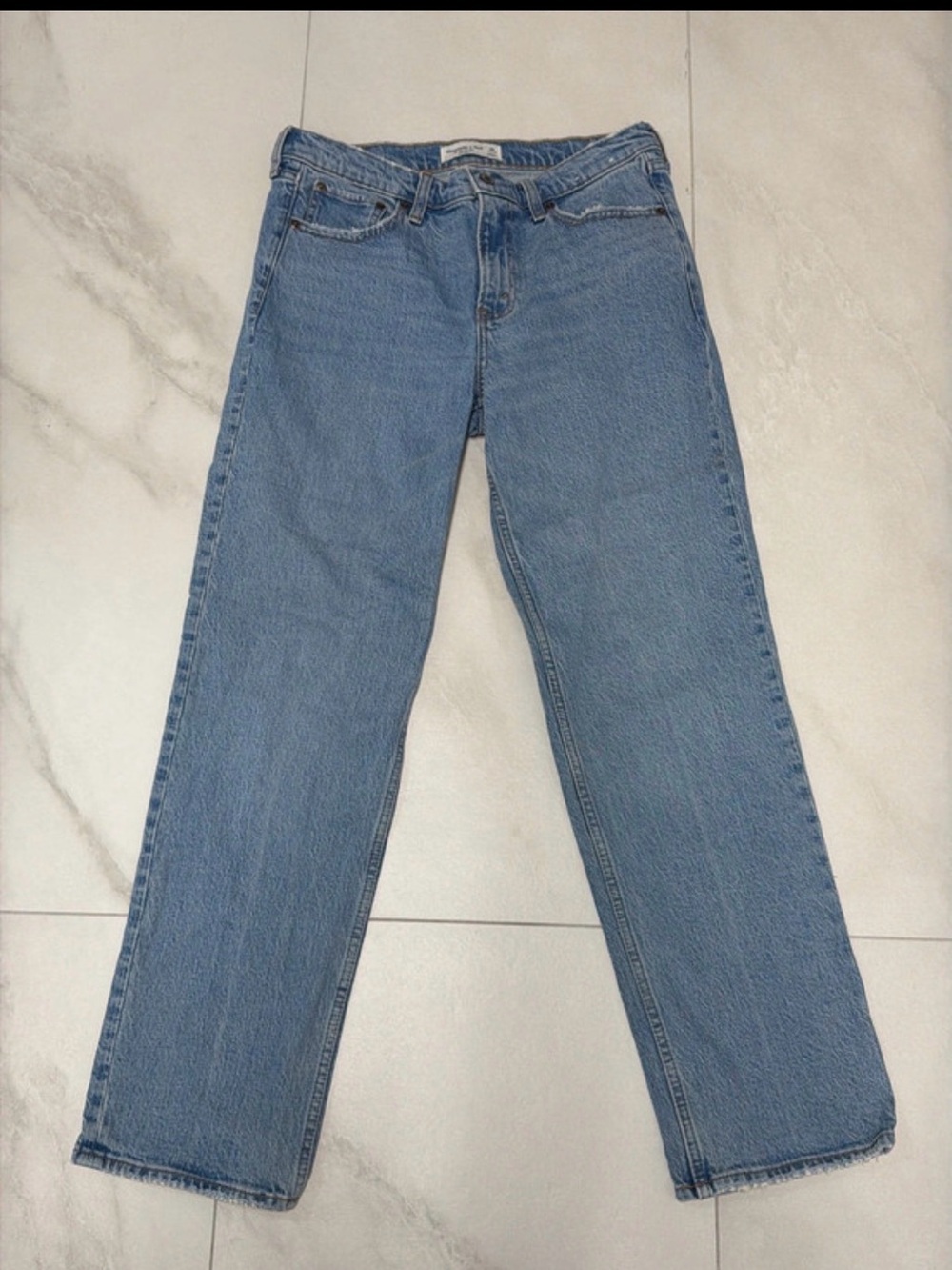 Abercrombie & Fitch Medium Blue Straight Leg Jeans